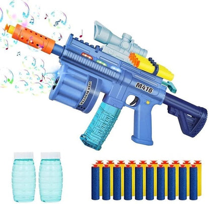 Multifunctional Gun M416 Soft Bullet Blaster Bubble Maker