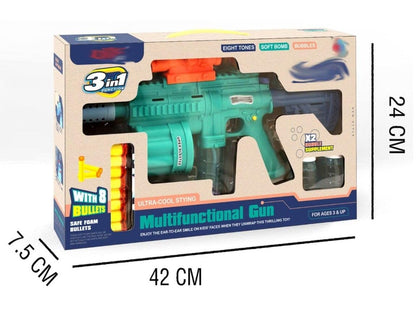 Multifunctional Gun M416 Soft Bullet Blaster Bubble Maker