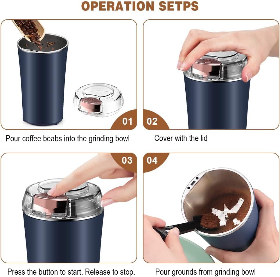 Mini Portable Grinder for Spices, Coffee & Pulses