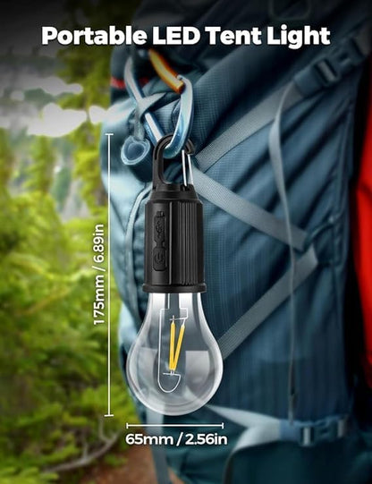 Unbreakable Hanging Clip Bulb | Emergency Lamp | USB Rechareable Bulb Light | Decorative 3 Lighting Modes Tent Lamp for Camping