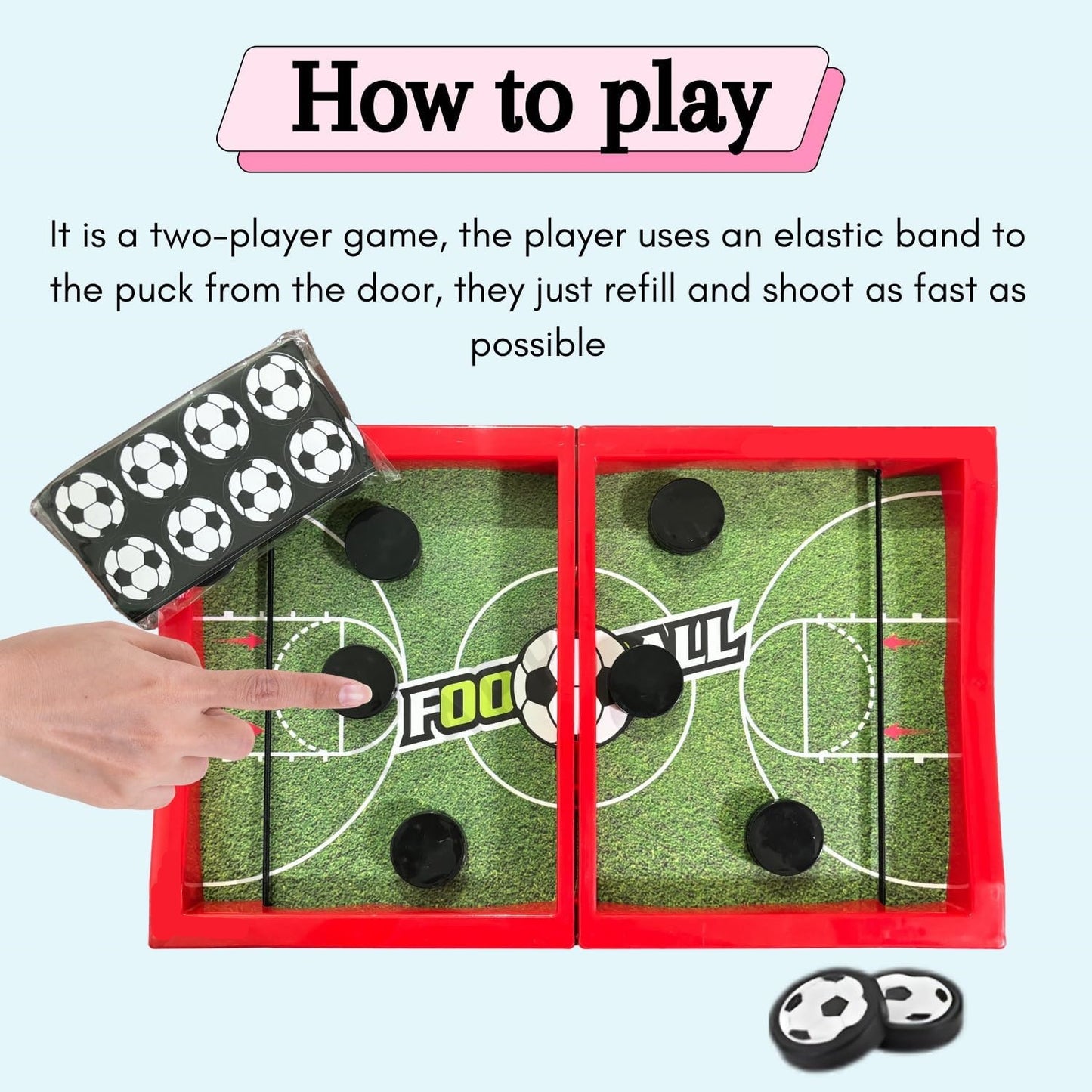 Fast Sling Football Puck Game: Tabletop Battle Ice Hockey Fun for Adults and Kids