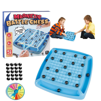 Magnetic Battle Chess Game with Rocks