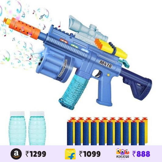 Multifunctional Gun M416 Soft Bullet Blaster Bubble Maker