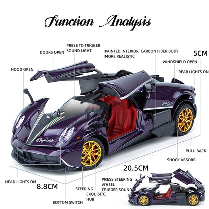 1:24 Big Pagani Huayra Diecast (Pullback & Smoke)