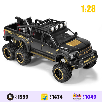 Pickup Truck 6x6 Off-Road Truck 1:28 Die-Cast