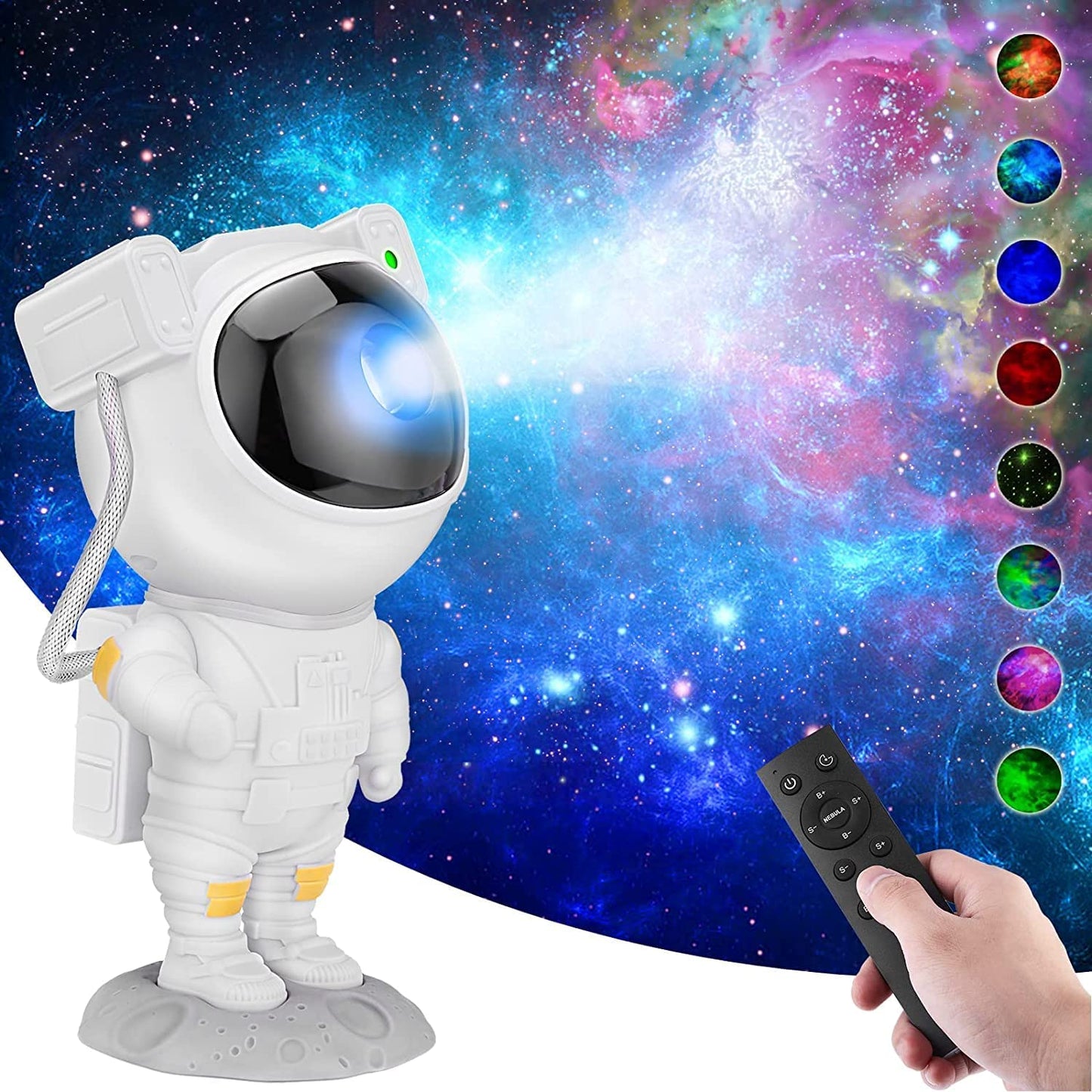 Astronaut Galaxy Projector with Remote Control - 360° Adjustable Timer