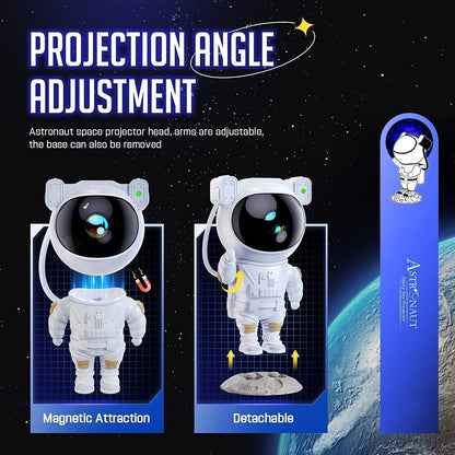 Astronaut Galaxy Projector with Remote Control - 360° Adjustable Timer