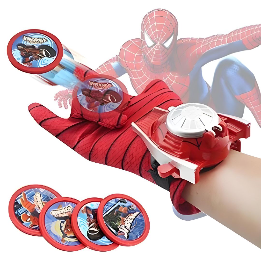 Spiderman Hand Gloves With Disc Launcher