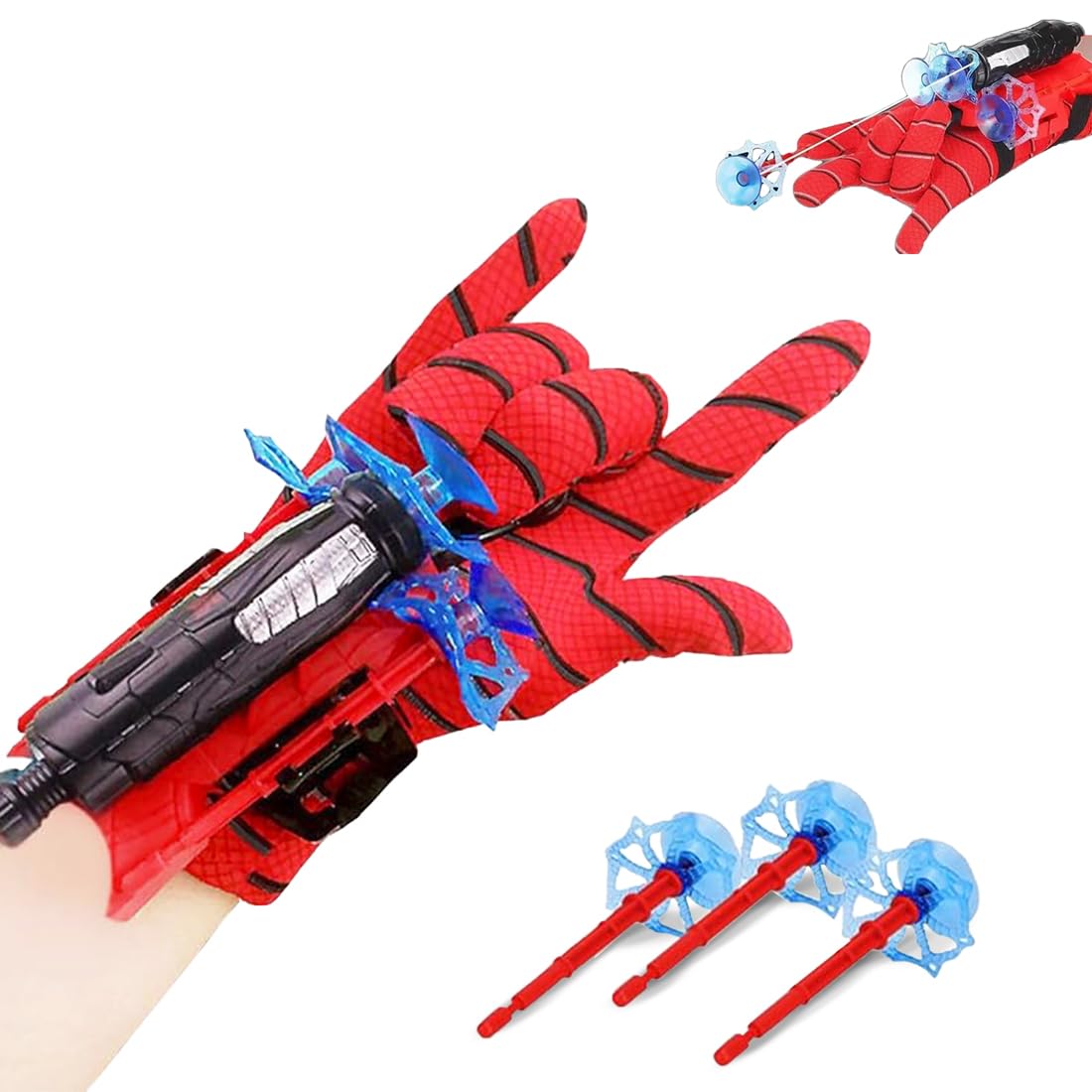 Spider Web Shooter Toys for Kids Real Gadget Toys for Boys Gloves Launcher Wrist Toy