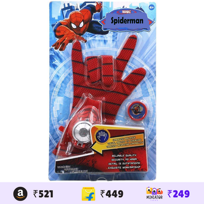 Spiderman Hand Gloves With Disc Launcher